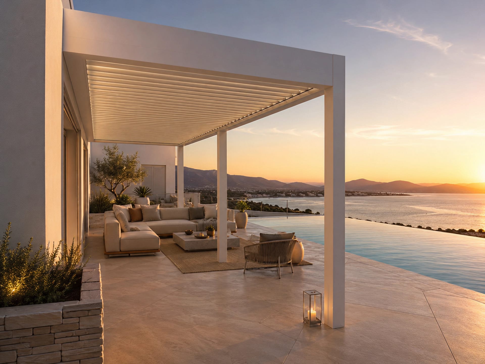 Pergola Bioclimatique Veralys villa bord de mer