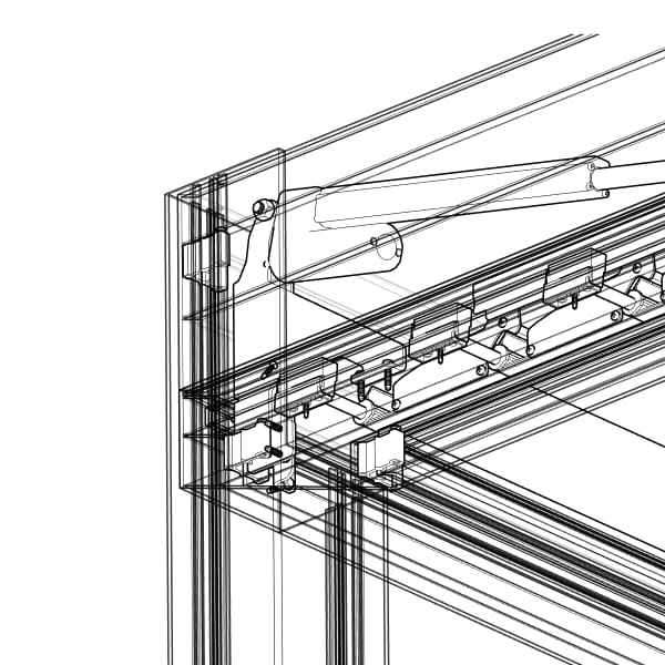 Pergola structure vue filaire